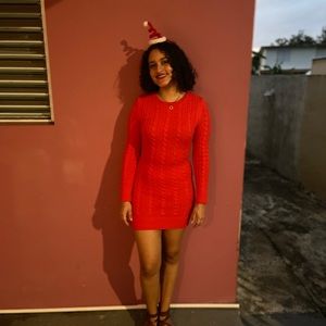 Beutiful Knitted red dress
